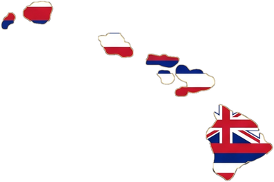 Gold-Shield Security emblem, the Hawaiian island chain